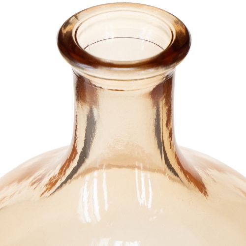 Itens Mini vaso de vidro âmbar e transparente Ø7,5cm H11cm 4 unidades