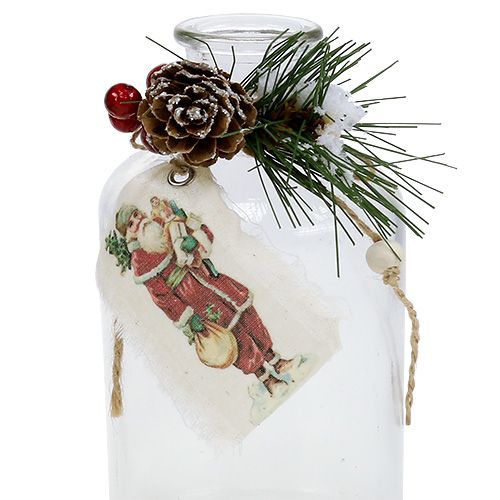Itens Frascos de vidro com decorações de Natal 2 unidades