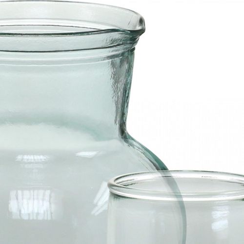Itens Jarro de vidro com copos, conjunto de bebidas para servir transparente azulado A20cm/11,5cm 5 peças