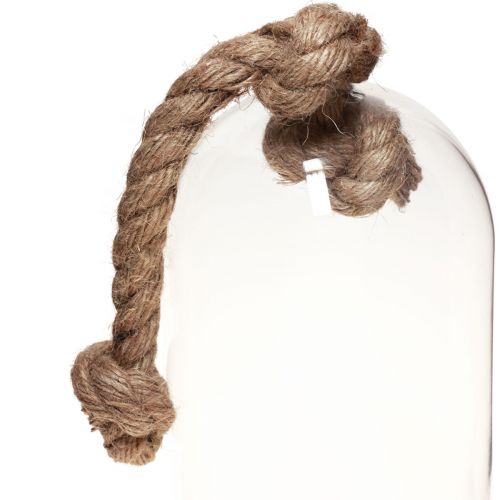Floristik24 Decoração de sino de vidro com base em concreto Ø13,5cm Alt.24cm
