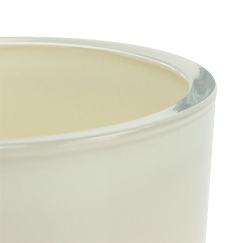 Itens Vaso de flores de vidro Ø12,5cm H11cm Creme