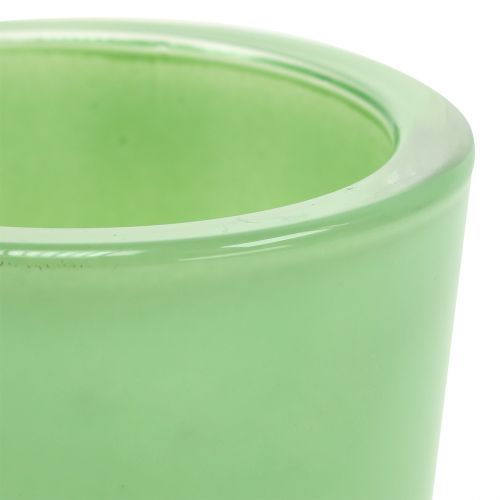 Itens Pote de vidro Ø7,8cm Alt.8cm verde menta