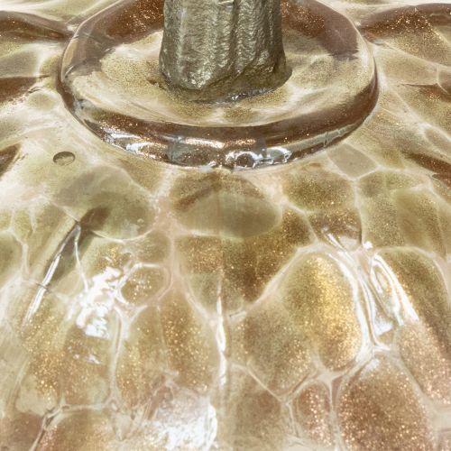 Floristik24 Decoração de mesa de vidro abóbora outono abóbora vidro metal H14cm 2 peças