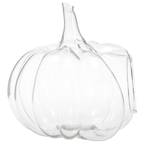 Itens Abóbora de vidro com abertura, abóbora de decoração de outono, transparente, Ø21 cm, A20 cm