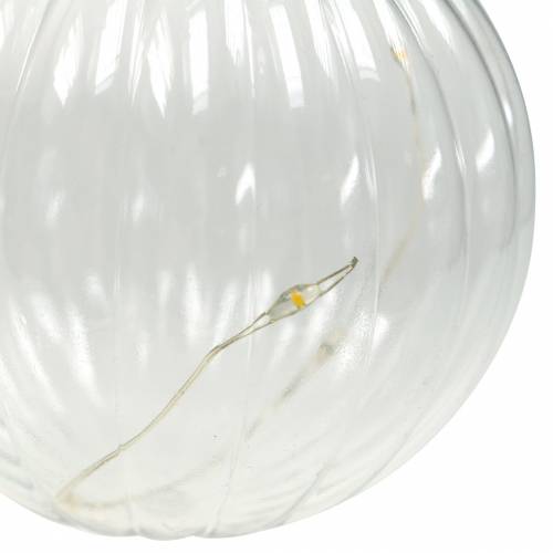 Floristik24 Candeeiro LED solar retro look branco quente transparente Ø8cm