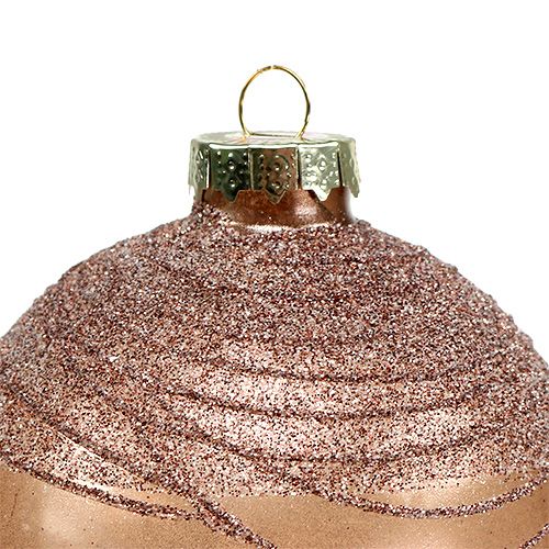 Floristik24 Variedade de cobre com esfera de vidro. Ø8cm 4pcs