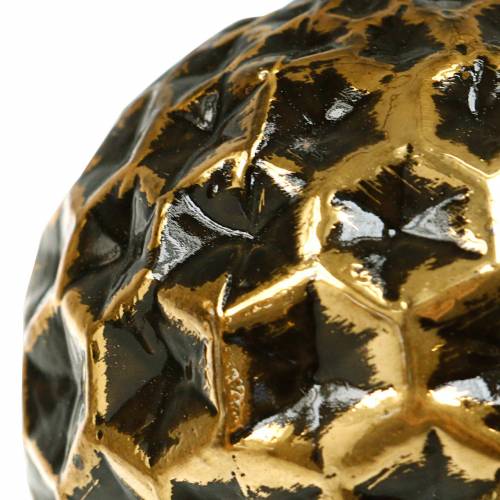 Floristik24 Bola de Natal com padrão de favo de mel marrom, dourado Ø7,5 cm 4 unidades