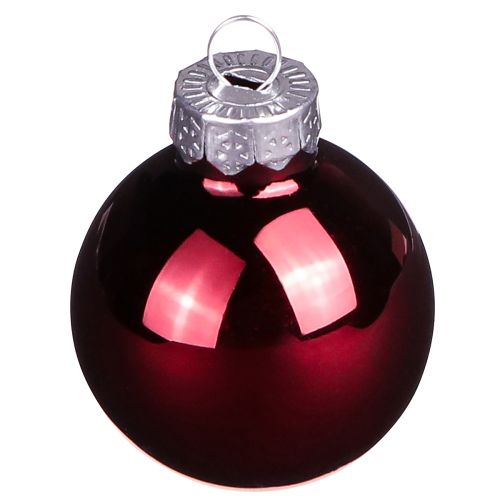 Itens Bolas de vidro Natal em mistura Bordeaux Ø3cm 22 un
