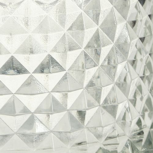 Itens Suporte para velas de vidro retrô diamante transparente Ø10,5cm 2 peças