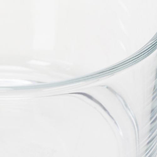 Itens Tigela de vidro transparente, pequena, ideal para diversas decorações em vidro, flores, suculentas e velas, 13 cm