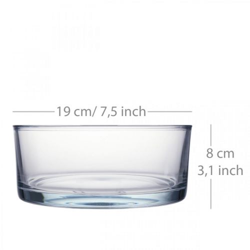 Floristik24 Taça de vidro Ø19cm H8cm