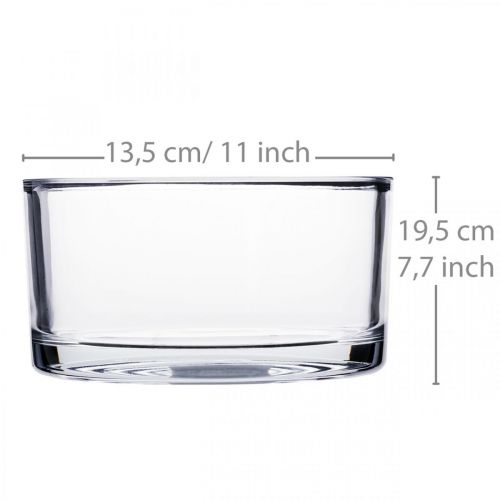 Itens Tigela de vidro transparente Ø15cm Alt.8cm