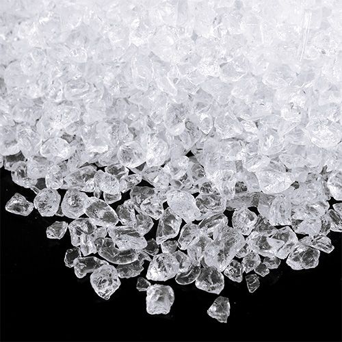 Floristik24 Pedras de vidro 2mm - 4mm cor natural 2kg