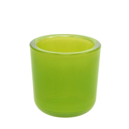 Floristik24 Pote de vidro Ø7,8cm Alt.8cm verde maçã