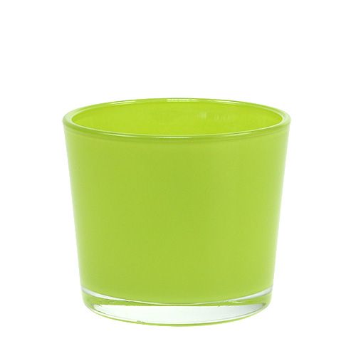 Floristik24 Vaso de vidro verde Ø10cm Alt.9cm