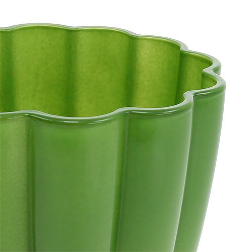 Floristik24 Vaso de vidro "Bloom" verde Ø14cm Alt.17cm