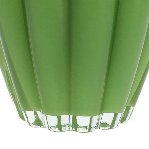 Floristik24 Vaso de vidro "Bloom" verde Ø14cm Alt.17cm