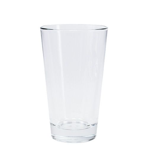 Floristik24 Vaso de vidro cônico Ø8,5cm A14,5cm