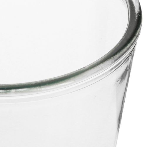 Itens Vaso de vidro vaso cônico plantador de vidro Ø14cm Alt.16cm 2 unidades