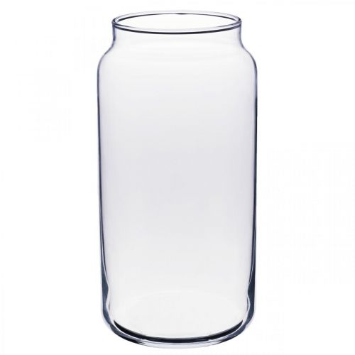 Floristik24 Vaso de flores de vidro transparente decoração de mesa de vidro Ø8cm H20cm