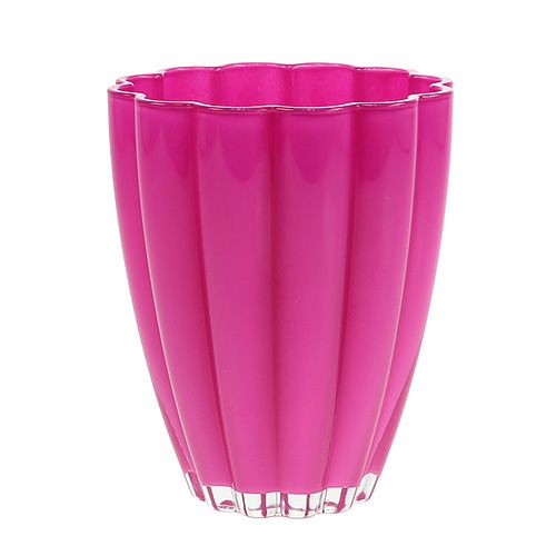 Floristik24 Vaso de vidro "Bloom" Rosa Ø14cm Alt.17cm