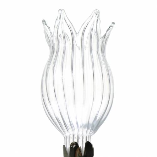 Floristik24 Vaso de vidro com flor clip Ø3.3cm H8.5cm transparente 4pcs