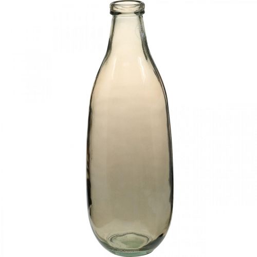 Floristik24 Vaso de vidro marrom grande vaso de chão ou vidro de decoração de mesa Ø15cm H40cm
