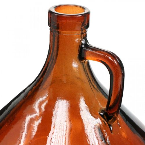 Floristik24 Vaso de vidro com decoração vintage em vidro castanho Ø17cm Alt.18cm