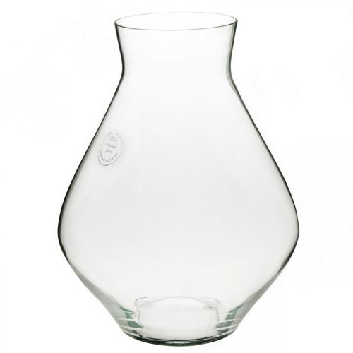 Floristik24 Vaso de flores vaso de vidro bulboso vaso transparente decorativo Ø20cm H25cm