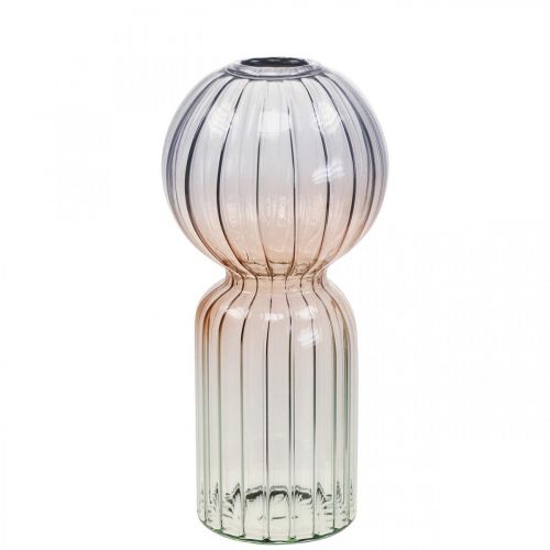 Vaso Deco Deco Vaso Azul Marrom Transparente Mini Vaso Ø8cm A17cm