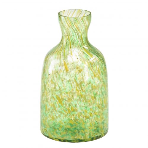 Vaso de vidro vaso de flores decorativo de vidro verde amarelo Ø10cm Alt.18cm