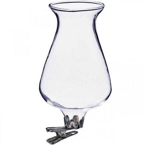 Floristik24 Tulipa vaso de vidro com clipe Ø5.9cm H11cm transparente 4pcs