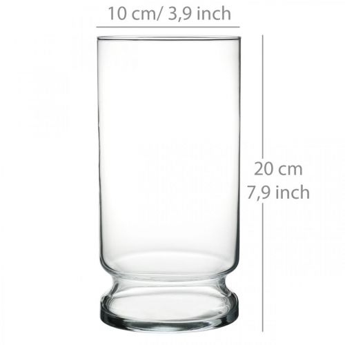 Itens Cilindro de vaso de vidro transparente Ø10cm H20cm