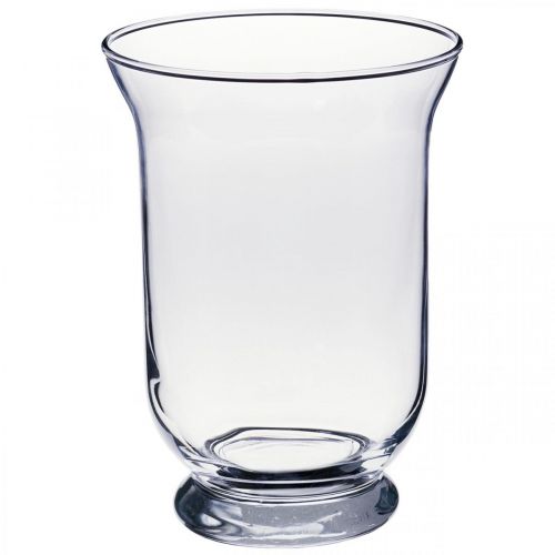 Floristik24 Vaso de vidro transparente Ø13,5cm A19,5cm Vaso de flores com decoração de vidro
