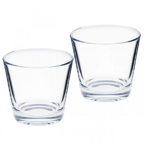 Floristik24 Vaso de vidro transparente Ø8,5cm Alt.8cm 6 unidades