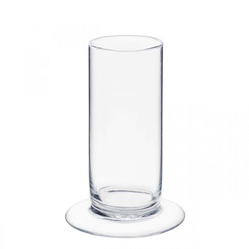 Itens Jarra de vidro com pé Transparente Ø6cm H15cm