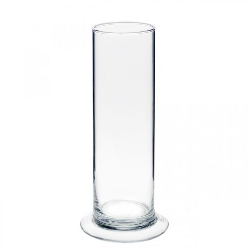 Jarra de vidro com pé Transparente Ø6cm H20cm