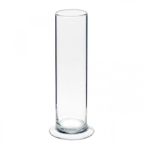 Itens Jarra de vidro com pé Transparente Ø6cm H25cm