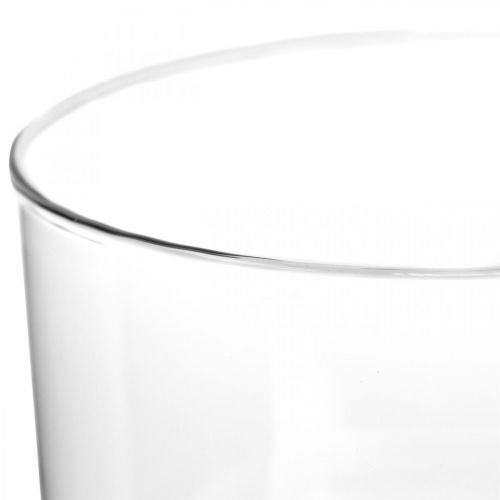 Floristik24 Vaso de vidro com pé lanterna ROY decoração vidro Ø16cm H20cm