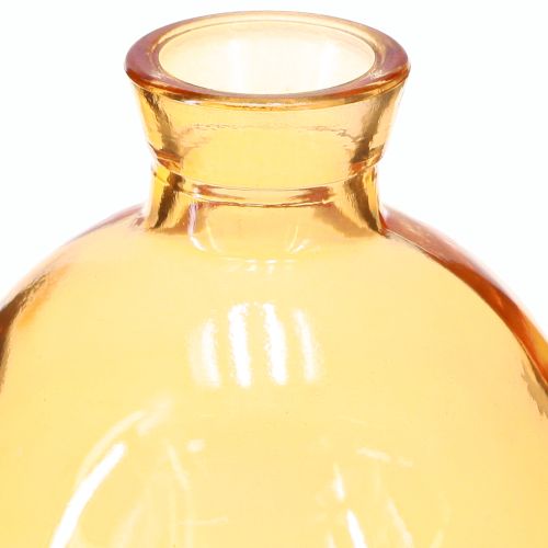 Itens Vasos de vidro mini vasos decorativos bulbosos laranja Ø7,5cm H9cm 6 peças