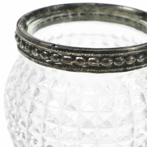 Floristik24 Lanterna de vidro Ø6,5cm H5,5cm 6pcs