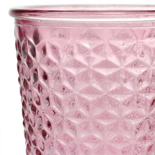 Floristik24 Copo de vela, copo de vidro, lanterna, decoração de vidro Ø10cm A18,5cm