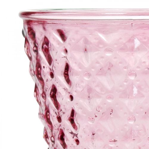 Floristik24 Castiçal, vidro cálice, lanterna de vidro Ø11cm H15,5cm