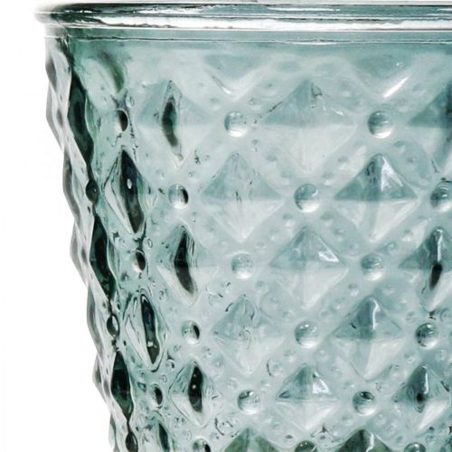 Floristik24 Troféu de vidro com pé, lanterna de vidro Ø11cm H15,5cm