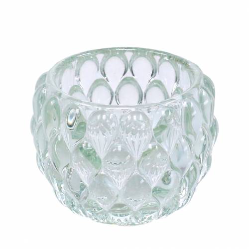 Floristik24 Lanterna de vidro com relevo Ø7,5cm A6cm