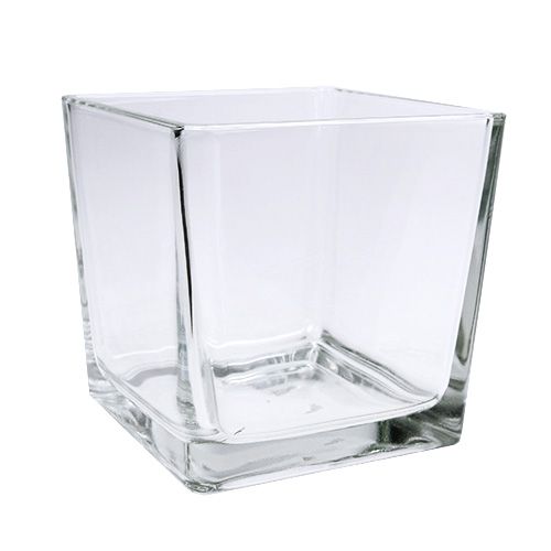 Floristik24 Cubos de vidro transparentes 12 cm x 12 cm x 12 cm 6 unidades