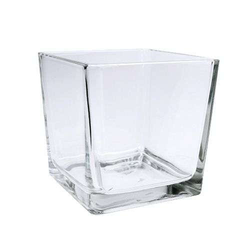 Floristik24 Cubos de vidro transparentes 10 cm x 10 cm x 10 cm 6 unidades