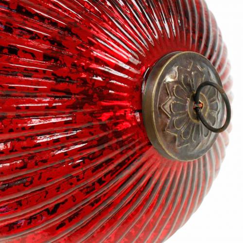 Floristik24 Decoração de Natal para pendurar torneira de vidro gigante vermelha de 27 cm