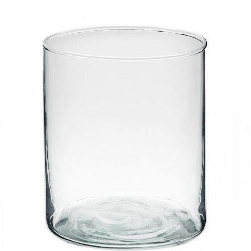 Itens Vaso de vidro redondo, cilindro de vidro transparente Ø9cm A10,5cm