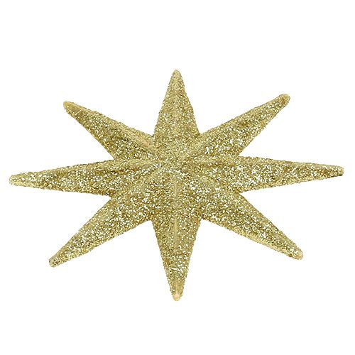 Itens Estrela brilhante de ouro Ø10cm 12 unidades